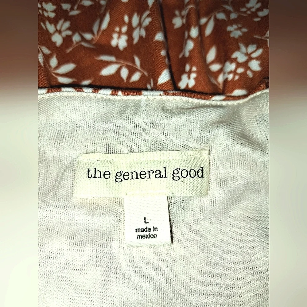 The General Good Floral Orange Dress Crisscross Strappy Size Large NWOT - Picture 9 of 16